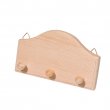 Kitchen rack - hatform - 3 hooks in wood