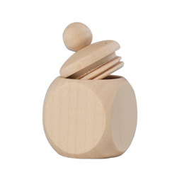 Box for first tooth - square - screw cap