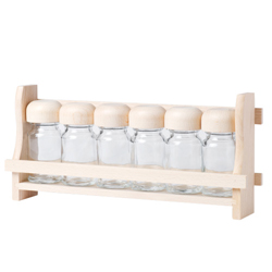 Spice rack with 6 jars