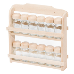 Spice rack with 12 jars