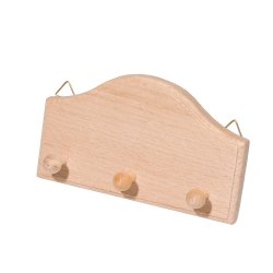 Kitchen rack - hatform - 3 hooks in wood